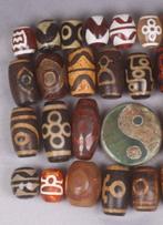 Dzi Parels - Tibetaanse Dzi Amulet - 9-ogen Dzi, Yin-Yang, Antiek en Kunst