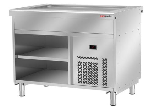 GGM Gastro | Koud buffet toonbank KOPENHAGEN - 1240mm - met, Witgoed en Apparatuur, Koelkasten en IJskasten, 140 tot 160 cm, Nieuw