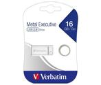 Verbatim | USB Stick | 16 GB | USB 2.0 | Metal Executive, Computers en Software, USB Sticks, Verzenden, Nieuw