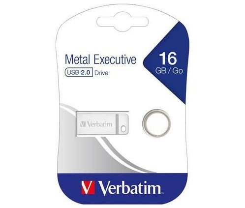 Verbatim | USB Stick | 16 GB | USB 2.0 | Metal Executive, Computers en Software, USB Sticks, Nieuw, Verzenden