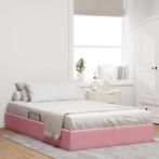 vidaXL Opslag bed met matras met hoofdeinde Roze 120 x 200, Verzenden, Nieuw, Stof