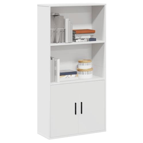 vidaXL Boekenkast 60x24x120 cm bewerkt hout wit, Huis en Inrichting, Kasten | Boekenkasten, Nieuw, Overige houtsoorten, Verzenden