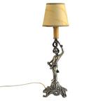 Tafellamp - Geciseleerde putto - Legering, argentata