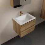 MONDIAZ AIVY 60cm badmeubel Chai, wastafel Talc solid, Ophalen of Verzenden, Nieuw, Bad