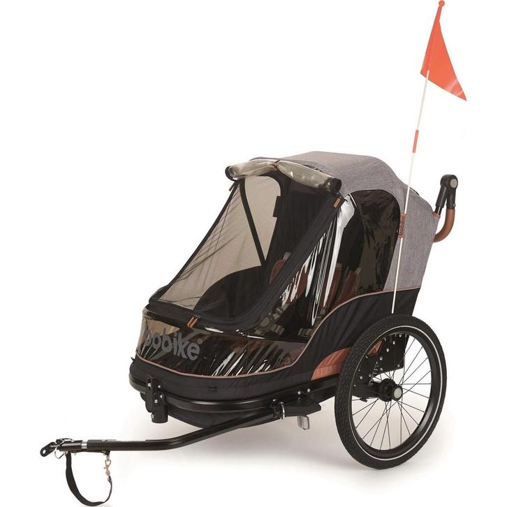 Bobike Trailer 2 in 1 Fietskar Grijs, Fietsen en Brommers, Fietsen | Bakfietsen, Nieuw, Verzenden