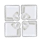 Wit Vierkant Sushi Servies 4 Persoons Set Borden, Verzenden, Nieuw