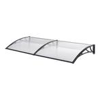 [en.casa] Deurluifel Mellerud afdak 240x80 cm transparant en, Verzenden, Nieuw