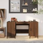 vidaXL Bureau 140x50x75 cm bewerkt hout bruin eikenkleur, Huis en Inrichting, Verzenden, Nieuw