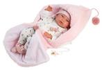Llorens pop Nica met roze dekentje - 40cm (Llorens Poppen), Ophalen of Verzenden, Nieuw, Babypop
