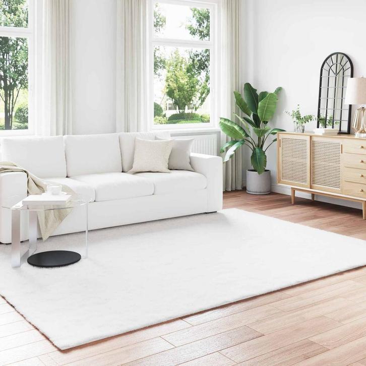 vidaXL Nep Konijnenbont Tapijt Olite Wit 240 x 340 cm, Huis en Inrichting, Stoffering | Tapijten en Kleden, Wit, Nieuw, Verzenden