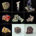 9 Miniatuur mineralenmonsters - Mimetiet, Aquamarijn,, Verzamelen, Mineralen en Fossielen