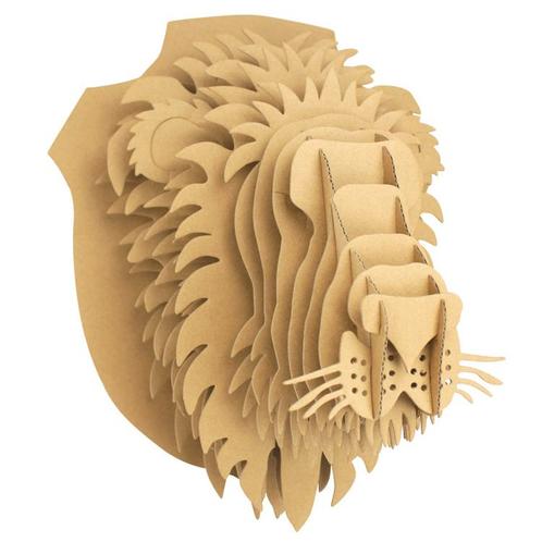 3D Model Karton Puzzel - Leeuwenhoofd Muurschild - DIY Hobby, Hobby en Vrije tijd, Knutselen, Nieuw, Ophalen of Verzenden