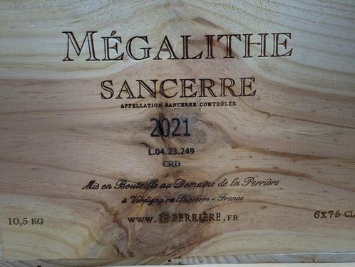 2021 La Perrière Mégalithe, Sancerre Blanc - Sancerre - 6, Verzamelen, Wijnen