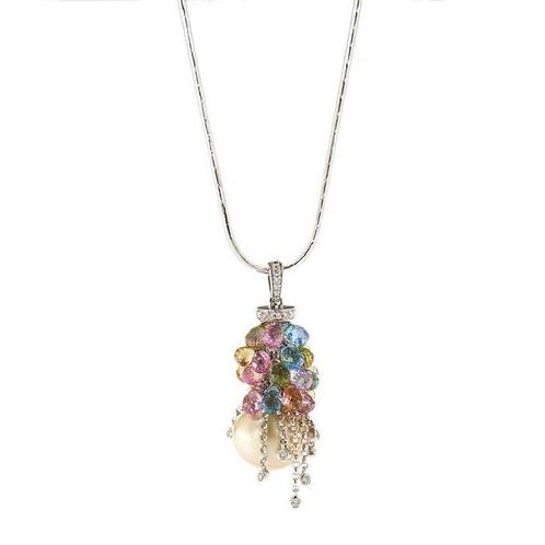 3-delige sieradenset - 18 karaat Witgoud, Sieraden, Tassen en Uiterlijk, Antieke sieraden