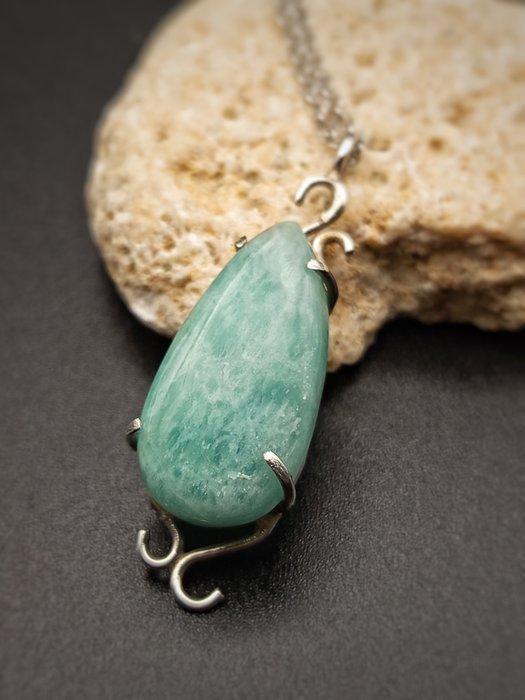 Uniek en ambachtelijk sieraad Turchese in 925 zilver met, Verzamelen, Mineralen en Fossielen