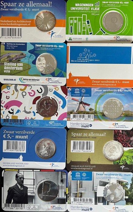 Nederland. 5 Euro 2008/2023 (10 stuks) (Zonder Minimumprijs), Postzegels en Munten, Munten | Europa | Euromunten