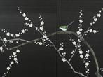 Bybu kamerscherm - Prunusblossoms en Japanse witogen –