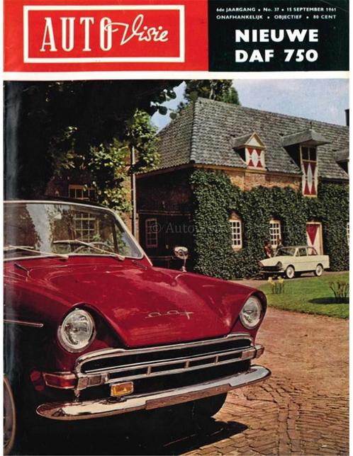 1961 AUTOVISIE MAGAZINE 37 NEDERLANDS, Boeken, Auto's | Folders en Tijdschriften