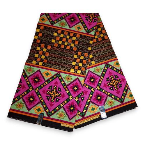 Afrikaanse stof - Exclusief versierd met glittereffecten 100, Hobby en Vrije tijd, Stoffen en Lappen, Nieuw, Ophalen of Verzenden