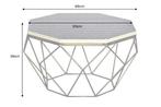 Salontafel DIAMOND BONE INLAY 70cm rek ijzer messing, Huis en Inrichting, Tafels | Salontafels, Ophalen of Verzenden, Nieuw