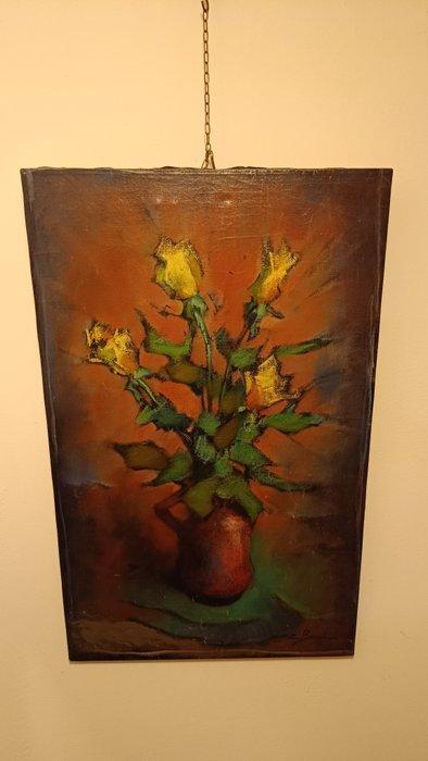 Enrico Bone (1928-2006) - Vaso con fiori, Antiek en Kunst, Kunst | Schilderijen | Klassiek