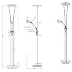 LED Vloerlamp - Trion Azorina - 20W + 5W - Warm Wit 3000K -, Huis en Inrichting, Lampen | Vloerlampen, Ophalen of Verzenden, Nieuw