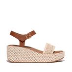 -0% FitFlop  FitFlop Platfforms woven wedge ankle-strap sand, Kleding | Dames, Schoenen, Verzenden, Nieuw, Bruin