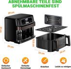 Airfryer XXL - Heteluchtfriteuse - 12L - 2600W - Zwart - EMP, Verzenden, Zo goed als nieuw