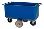 Metalen voerwagen 275 ltr met middenas, volle softwielen, Ophalen of Verzenden