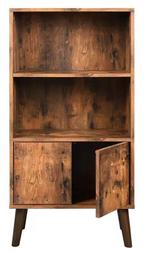 Retro Boekenkast met Deuren en Houten Poten – 3 Niveaus, Verzenden, Nieuw