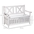 TRUUSK Tuinbank 2-zits Met Opbergruimte Van Dennenhout 115 X, Tuin en Terras, Tuinbanken, Verzenden, Nieuw