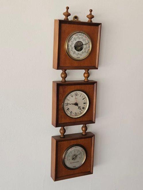 Condor - Weerstation - Hout - Barometerhorloge, Antiek en Kunst, Curiosa en Brocante