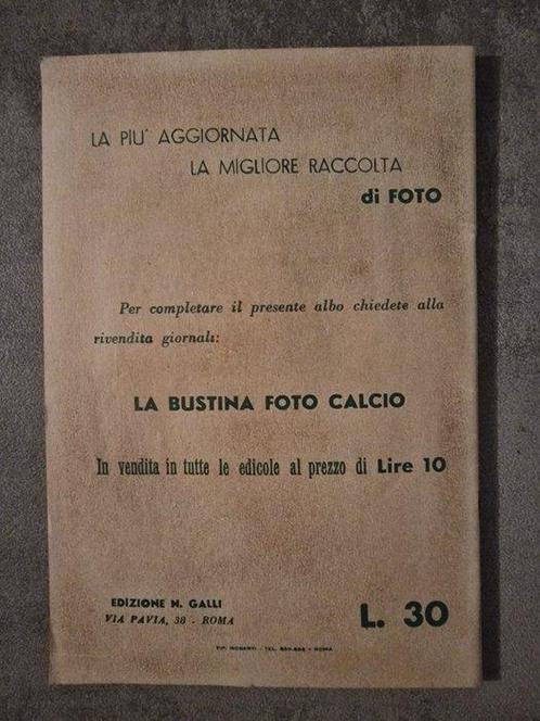 Album Galli - Albo Raccolta Foto 1961-62 - 1 Incomplete, Verzamelen, Stickers