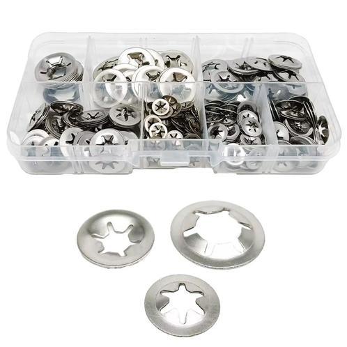 Borgring Set - Sluitring Assortiment - 7 maten -, Doe-het-zelf en Verbouw, IJzerwaren en Bevestigingsmiddelen, Nieuw, Verzenden