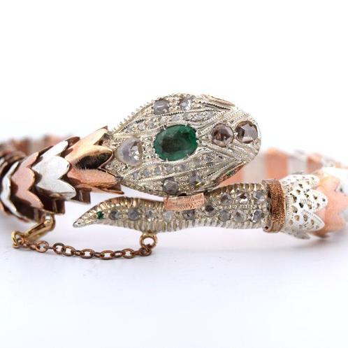 Armband - 9 kt. Roségoud, Zilver - 4.00ct. tw., Sieraden, Tassen en Uiterlijk, Armbanden