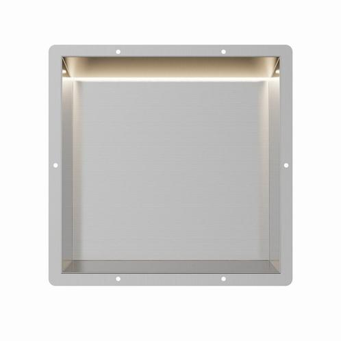 RVS Inbouwnis 30x30x7cm met tegelflens en RGB verlichting, Doe-het-zelf en Verbouw, Sanitair, Verzenden