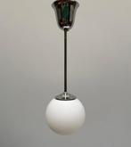 Plafondlamp - Glas, Verchroomd - Hanglamp van verchroomd, Antiek en Kunst