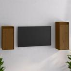 vidaXL Tv-meubelen 2 st massief grenenhout honingbruin, Minder dan 50 cm, Verzenden, Nieuw, Minder dan 100 cm