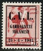 Italië 1944 - CLN Garbagnate Milanese, 75 cent met watermerk, Postzegels en Munten, Postzegels | Europa | Italië, Gestempeld