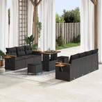 vidaXL 10-delige Tuinbankenset met kussens poly rattan, Verzenden, Nieuw, Rotan