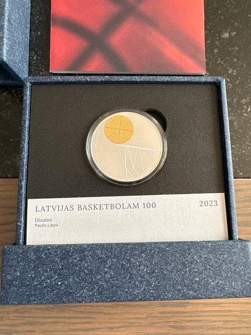 Letland. 5 Euro 2023 100 years of basketball in Latvia, Postzegels en Munten, Munten | Europa | Euromunten