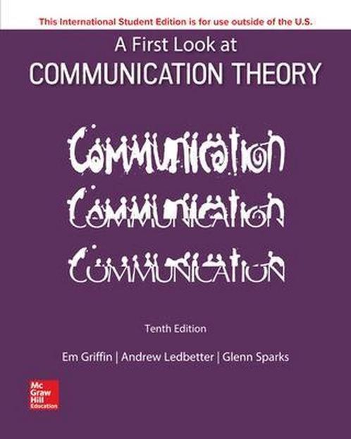 ISE A First Look at Communication Theory 9781260091564, Boeken, Taal | Engels, Zo goed als nieuw, Verzenden