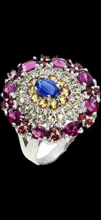 Ring van de tuin van Eden en het leven - Peridot - Robijn en