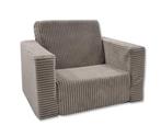 Kinderfauteuil - slaapbankje - 51x40x41cm - ribstof - beige, Ophalen of Verzenden, Nieuw