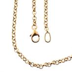 Gouden jasseron schakel ketting | 54,5 cm (gouden ketting), Sieraden, Tassen en Uiterlijk, Kettingen, Ophalen of Verzenden, Gebruikt