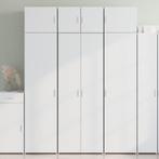 vidaXL buffetkast 70x42,5x185 cm bewerkt hout wit, Minder dan 50 cm, Verzenden, Nieuw, Minder dan 100 cm