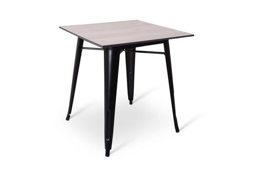 Metalen terrastafel - Zwart | 70x70cm | Hamburg, Tuin en Terras, Tuintafels, Nieuw, Kunststof, Vierkant, Ophalen of Verzenden