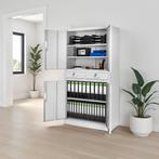 Archiefkast Cosmo met 2 lades 180x80x40cm - lichtgrijs, Huis en Inrichting, Kasten | Roldeurkasten en Archiefkasten, Verzenden