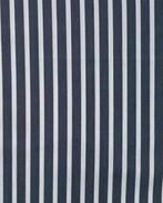 Katoen Nylon Strepen Lionel Navy Blauw, Hobby en Vrije tijd, Stoffen en Lappen, Nieuw, Blauw