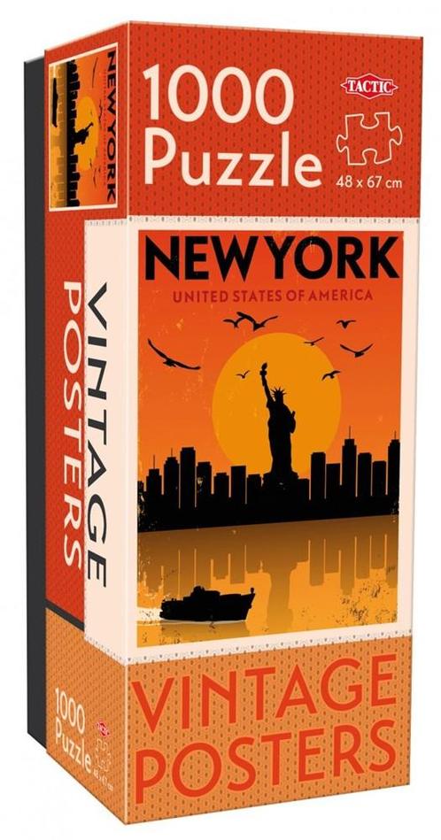 Vintage Cities - New York Poster Puzzel (1000 stukjes) |, Hobby en Vrije tijd, Denksport en Puzzels, Nieuw, Verzenden